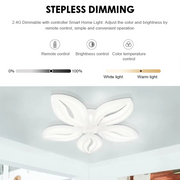 LED chandelier with remote control ORCHID 65W, 5 Petals, Cold/Warm/Neutral light, Dimmable, White