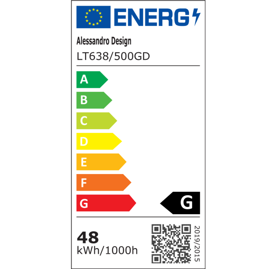 LED chandelier with remote control GILDRA 48W, 2 Squares, Cold/Warm/Neutral light, Dimmable, Gold