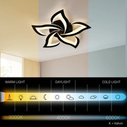 LED Chandelier LT660/5BK, 5 Elements, 55W, Light 3000/4000/6000K, Black, Adjustable Height