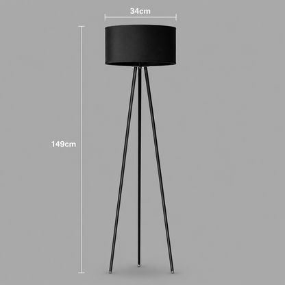 Lampadar RUDNY, 1 x E27, Metal, Negru