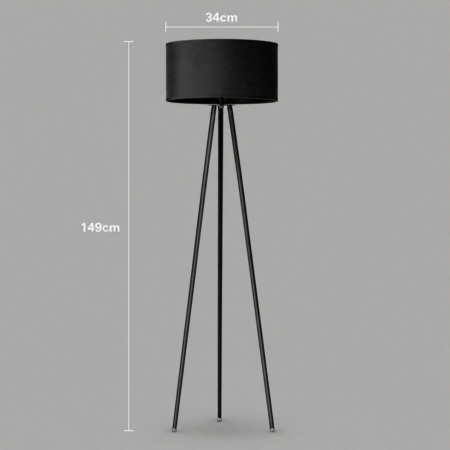 Lampadar RUDNY, 1 x E27, Metal, Negru