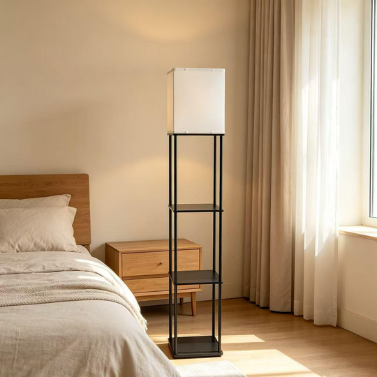 TALDYKORGAN lamp, 1 x E27, Metal and Wood, Black and White
