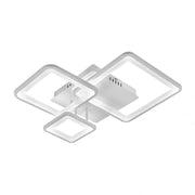 LED chandelier with ZOE remote control, 64W, 3 Squares, Cold/Warm/Neutral light, Dimmable, White