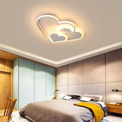 LED Chandelier with Remote Control AMI, 50W, 3 Hearts, Cold/Warm/Neutral Light, Dimmable, White 