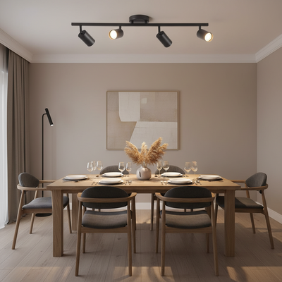 Sisimiut Classic Chandelier, 4xGU10, Metal, Black