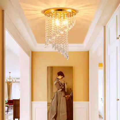 LINDERHOF Petito Crystal Chandelier, Diameter 30cm, 2xE14, Shiny Gold LED Chandeliers & Crystals Default Title Alessandro Design