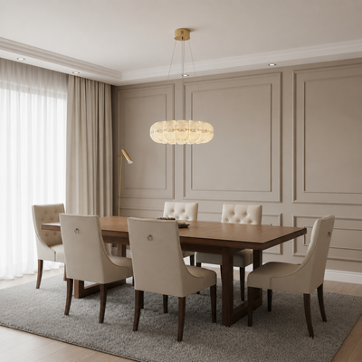 MAYON Magno Crystal Chandelier, 60x60cm, 3000K/4000K/6000K, 160W, Metal and Acrylic, Gold