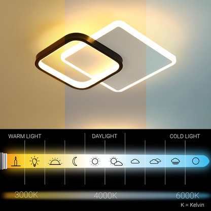 MARCELO LED chandelier 30W, Cold/Warm/Neutral light Black White