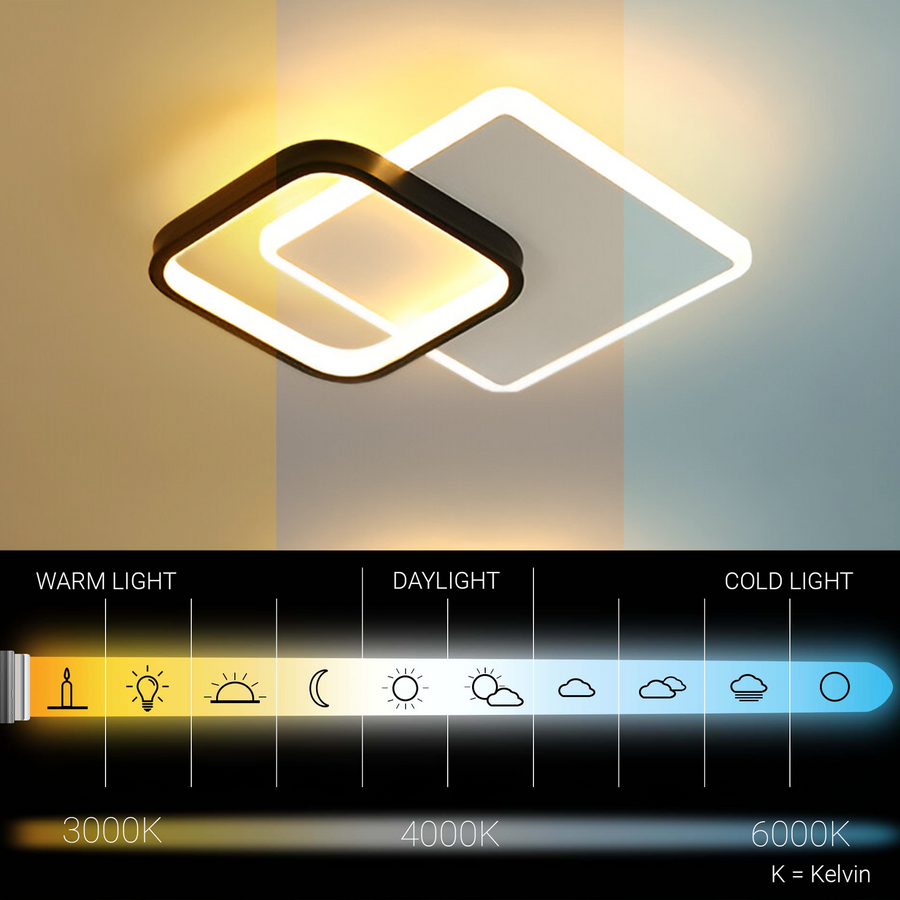 MARCELO LED chandelier 30W, Cold/Warm/Neutral light Black White
