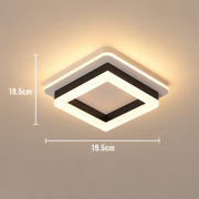 MODERN LED Chandelier 25W, Length 20 cm, Square, Cold/Warm/Neutral light, Black