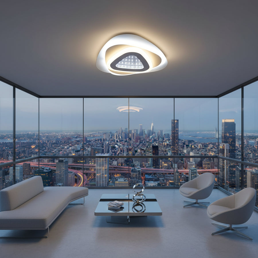 LED Chandelier NEXA Triangle 3D 40W, White, Cold/Warm/Neutral Light LED Chandeliers Default Title Alessandro Design