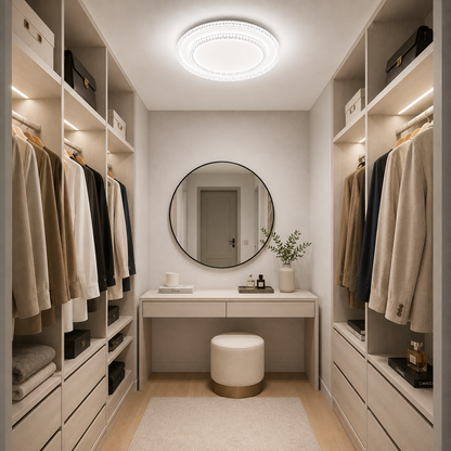 Lustra LED QIKIQTAALUK Petito, 20W, Diametru 26 cm, Lumina Calda/Neutra/Rece, Alb