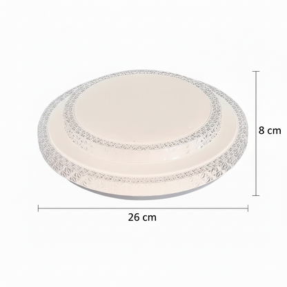 Lustra LED QIKIQTAALUK Petito, 20W, Diametru 26 cm, Lumina Calda/Neutra/Rece, Alb