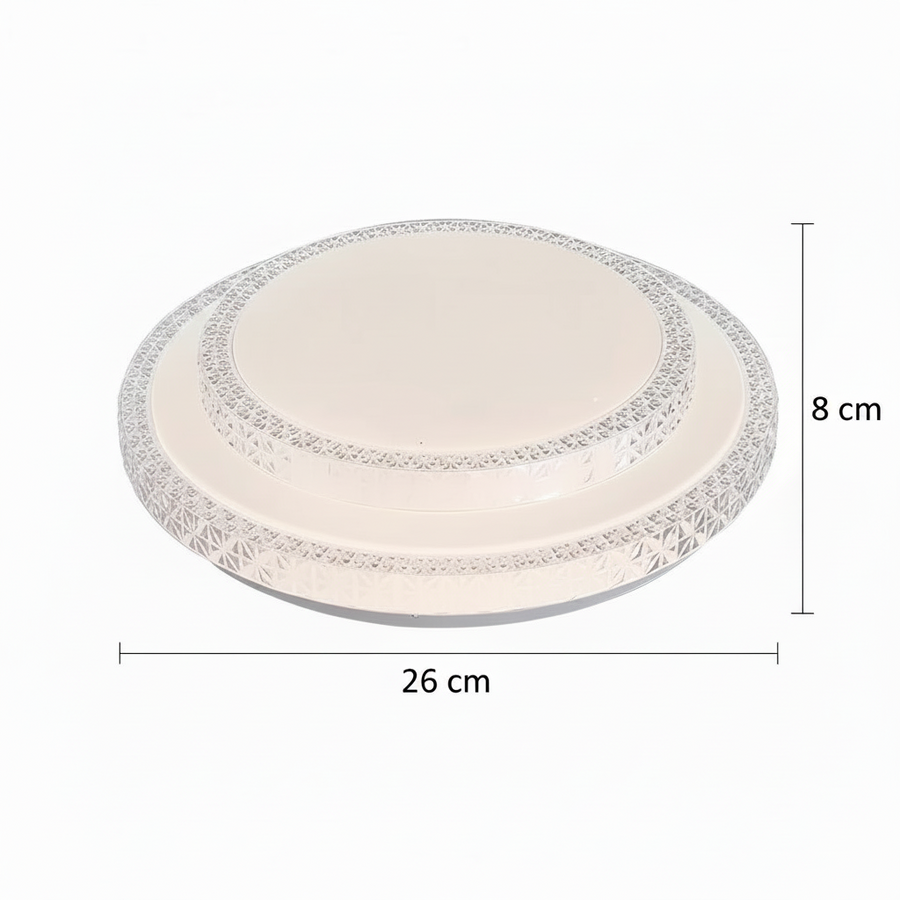 Lustra LED QIKIQTAALUK Petito, 20W, Diametru 26 cm, Lumina Calda/Neutra/Rece, Alb