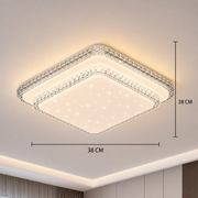 QIKIQTAALUK LED Chandelier, 40W, 33 x 33 cm, Warm/Neutral/Cold Light, White