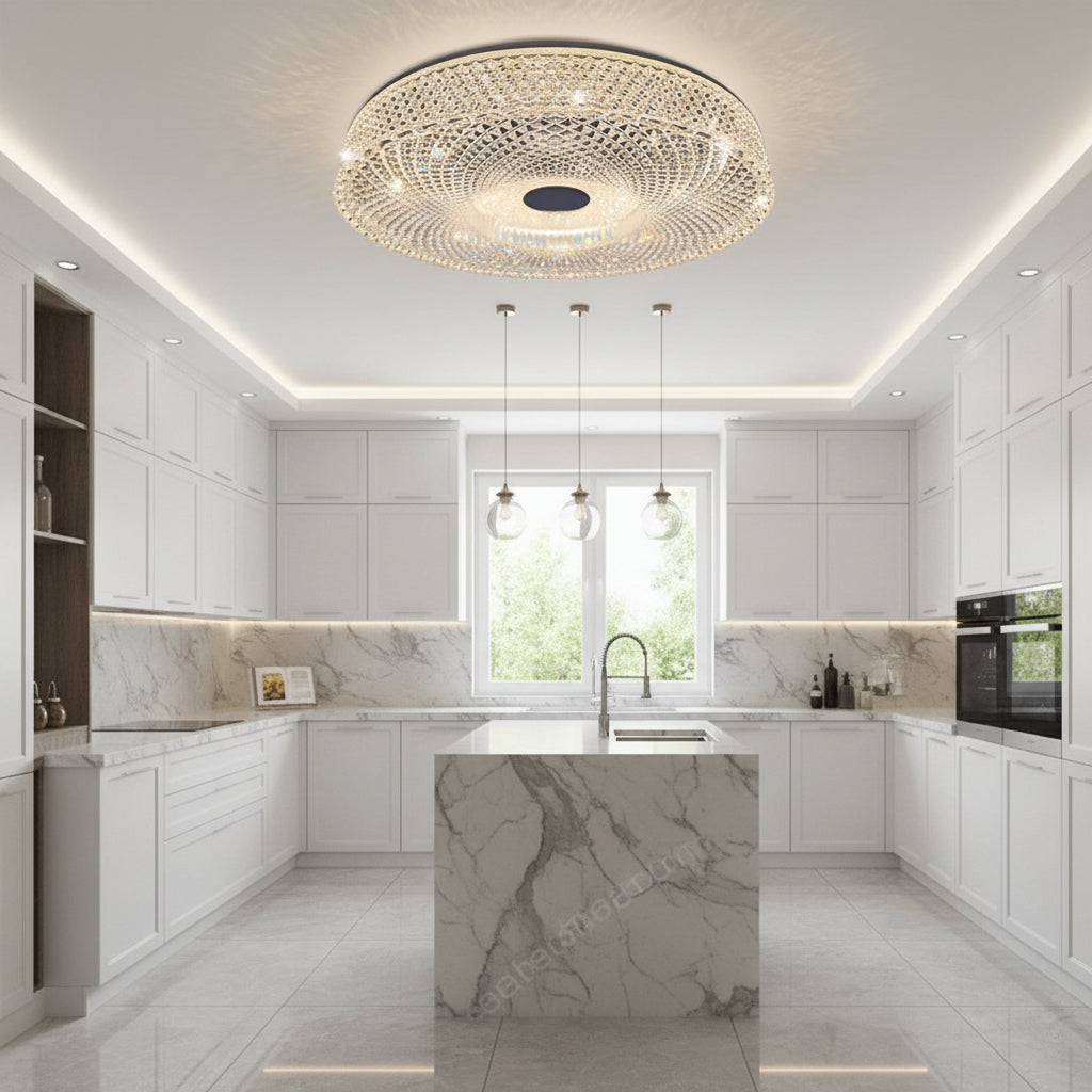 LED Chandelier RADIAN Nobile, 43W, Diameter 39.5 cm, Warm/Neutral/Cool Light, White LED Chandelier Default Title Alessandro Design