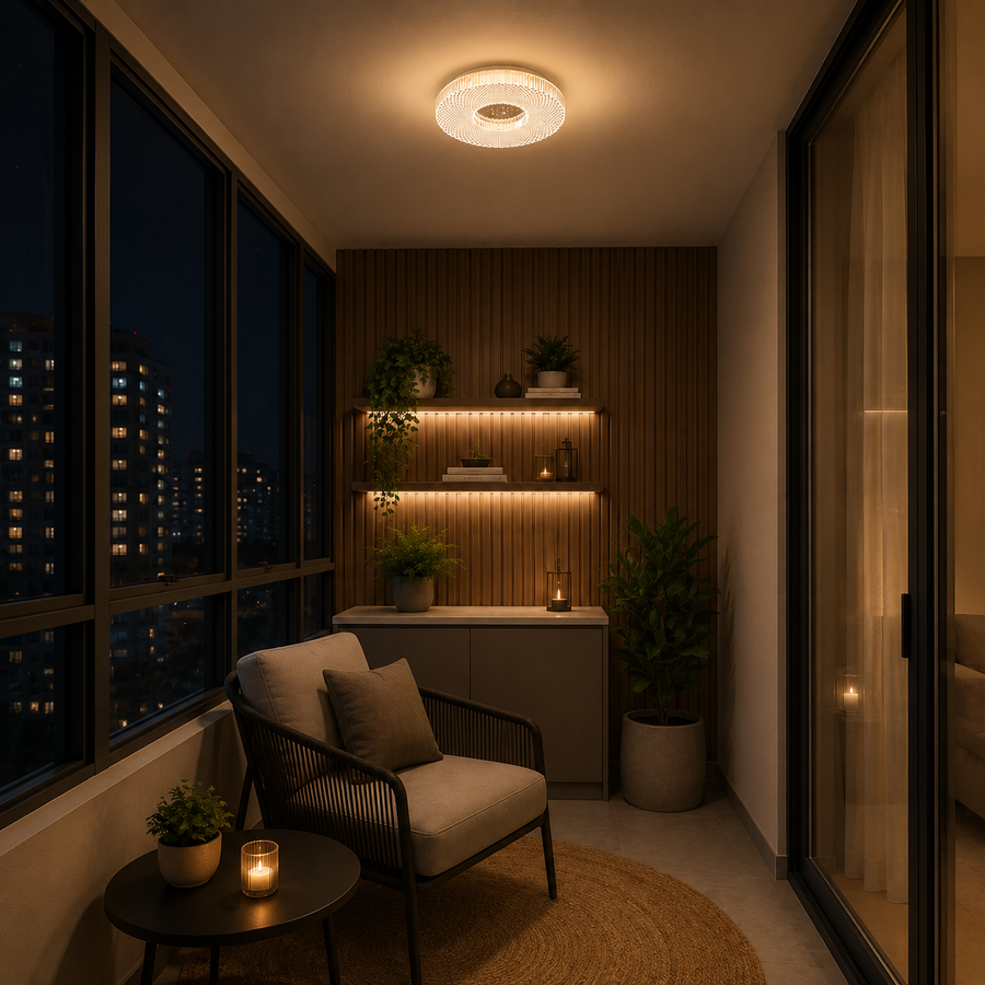 RADIAN Petito LED Chandelier, 21W, Diameter 27 cm, Warm/Neutral/Cold Light, White