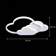 RIOKO LED Chandelier with Remote Control, 48W, 3 Clouds, Cold/Warm/Neutral light, Dimmable, White LED Chandeliers with Remote Control Default Title Alessandro Design