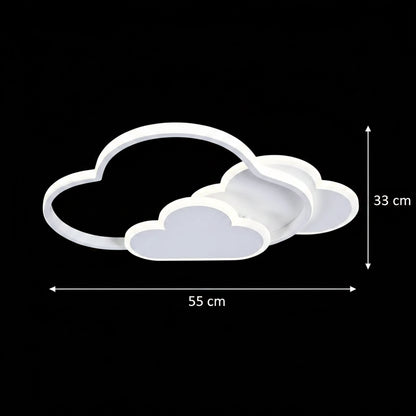RIOKO LED Chandelier with Remote Control, 48W, 3 Clouds, Cold/Warm/Neutral light, Dimmable, White LED Chandeliers with Remote Control Default Title Alessandro Design