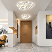 LED SQUARE 57W chandelier, 3 Squares, Cold/Warm/Neutral light, White