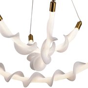 Suspended Acrylic LED Chandelier UNDA Crown, 28W, Warm/Neutral/Cold Light 3000/4000/6000K, White, Adjustable Height, Metal and Acrylic Modern Chandeliers Default Title Alessandro Design