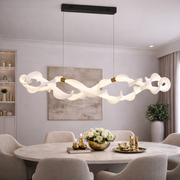 Suspended Acrylic LED Chandelier UNDA Infinity, 36W, Warm/Neutral/Cold Light 3000/4000/6000K, Golden White, Adjustable Height Modern Chandeliers Default Title Alessandro Design