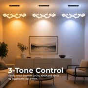 Suspended Acrylic LED Chandelier UNDA Infinity, 36W, Warm/Neutral/Cold Light 3000/4000/6000K, Golden White, Adjustable Height