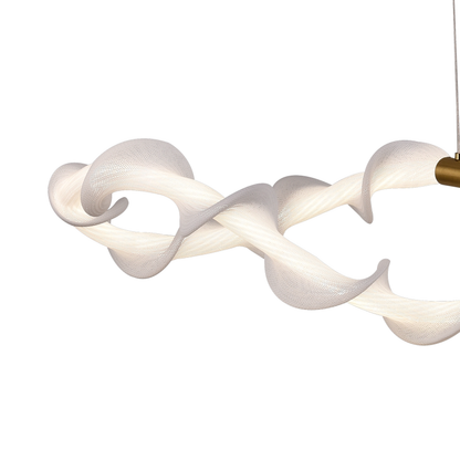 Suspended Acrylic LED Chandelier UNDA Infinity, 36W, Warm/Neutral/Cold Light 3000/4000/6000K, Golden White, Adjustable Height Modern Chandeliers Default Title Alessandro Design