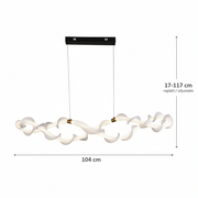 Suspended Acrylic LED Chandelier UNDA Infinity, 36W, Warm/Neutral/Cold Light 3000/4000/6000K, Golden White, Adjustable Height Modern Chandeliers Default Title Alessandro Design