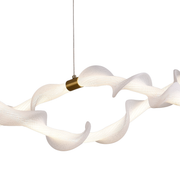 Suspended Acrylic LED Chandelier UNDA Infinity, 36W, Warm/Neutral/Cold Light 3000/4000/6000K, Golden White, Adjustable Height Modern Chandeliers Default Title Alessandro Design