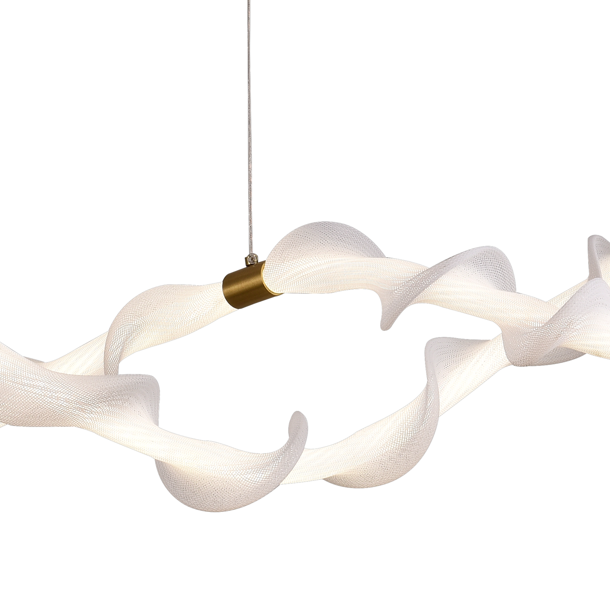 Suspended Acrylic LED Chandelier UNDA Infinity, 36W, Warm/Neutral/Cold Light 3000/4000/6000K, Golden White, Adjustable Height Modern Chandeliers Default Title Alessandro Design