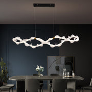 Suspended Acrylic LED Chandelier UNDA Infinity, 36W, Warm/Neutral/Cold Light 3000/4000/6000K, Golden White, Adjustable Height Modern Chandeliers Default Title Alessandro Design