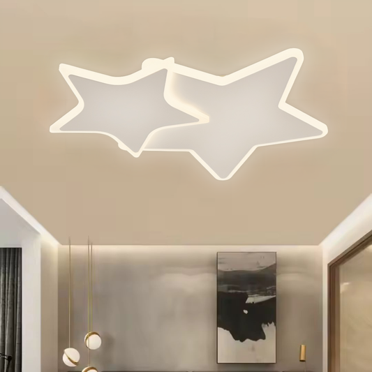 LED chandelier with remote control 41W, Stars, Cold/Warm/Neutral light, Dimmable, White LED chandelier with remote control Default Title Alessandro Design