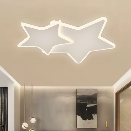 LED chandelier with remote control 41W, Stars, Cold/Warm/Neutral light, Dimmable, White LED chandelier with remote control Default Title Alessandro Design