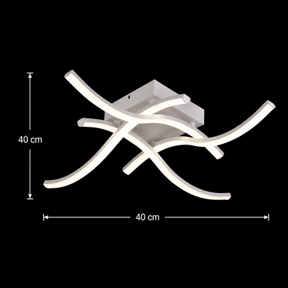 LED chandelier with remote control ANADYR 40W, 4 Elements, Cold/Warm/Neutral light, Dimmable, White