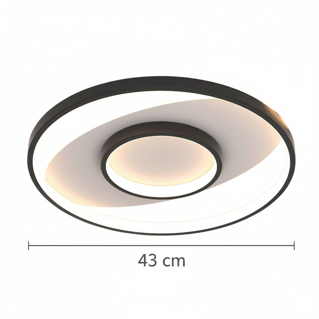 LED Chandelier with remote control FIGURATO, 63W, 3 Circles, Cold/Warm/Neutral light, Dimmable, Black LED Chandeliers with Remote Control Default Title Alessandro Design