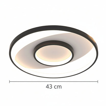 LED Chandelier with remote control FIGURATO, 63W, 3 Circles, Cold/Warm/Neutral light, Dimmable, Black LED Chandeliers with Remote Control Default Title Alessandro Design