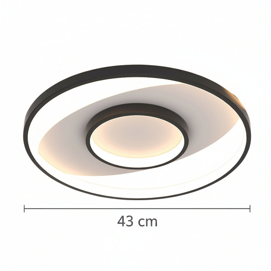 LED Chandelier with remote control FIGURATO, 63W, 3 Circles, Cold/Warm/Neutral light, Dimmable, Black LED Chandeliers with Remote Control Default Title Alessandro Design