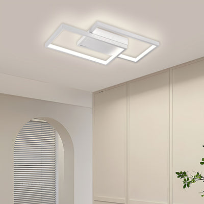 LED chandelier with remote control LANDYN 37W, 2 Squares, Cold/Warm/Neutral light, Dimmable, White