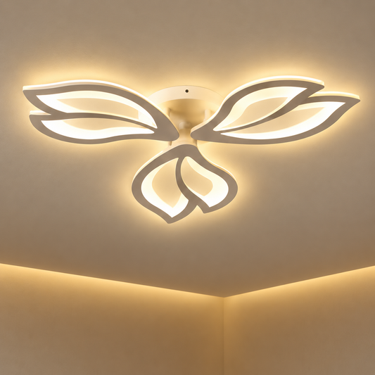 LED chandelier with remote control LILY 40W, 3 Elements, Cold/Warm/Neutral light, Dimmable, White