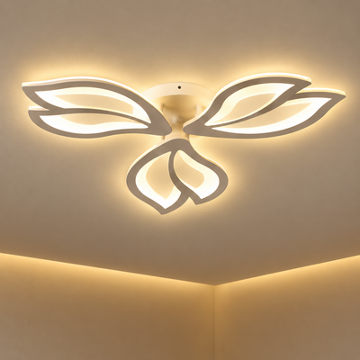 LED chandelier with remote control LILY 40W, 3 Elements, Cold/Warm/Neutral light, Dimmable, White