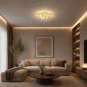 LED chandelier with remote control LOTUS 91W, 9 Petals, Cold/Warm/Neutral light, Dimmable, White