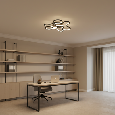 LED chandelier with remote control ORMS Eleganza, 3000K/4000K/6000K, 126W, Metal and Plastic, Black