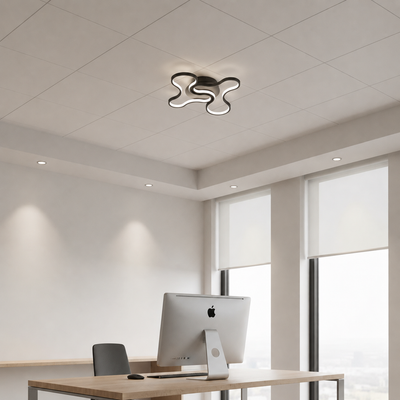 LED chandelier with remote control ORMS Nobile, 3000K/4000K/6000K, 84W, Metal and Plastic, Black