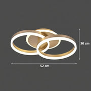 LED chandelier with remote control RINOVA 41W, 2 Circles, Cold/Warm/Neutral light, Dimmable, Gold LED chandelier with remote control Default Title Alessandro Design