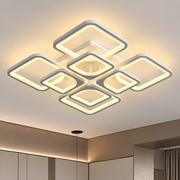 LED chandelier with remote control ZOE 138W, 8 Squares, Cold/Warm/Neutral light, Dimmable, White