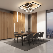 LED chandelier with remote control ZOE 60W, 3 Squares, Cold/Warm/Neutral light, Dimmable, Black LED chandeliers with remote control Default Title Alessandro Design