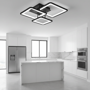 LED chandelier with remote control ZOE 60W, 3 Squares, Cold/Warm/Neutral light, Dimmable, Black LED chandeliers with remote control Default Title Alessandro Design