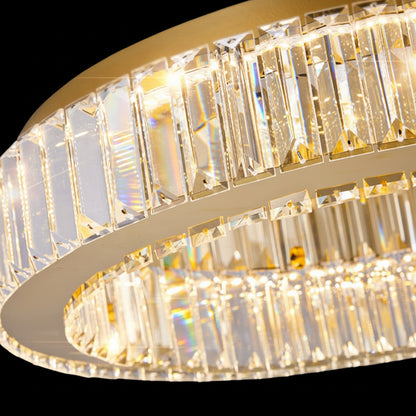 LED chandelier with remote control and crystal VERTUS 18W, 30cm, Circle, Cold/Warm/Neutral light, Dimmable, Chrome LED chandelier with remote control Default Title Alessandro Design