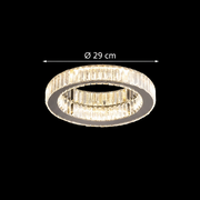 LED chandelier with remote control and crystal VERTUS 18W, 30cm, Circle, Cold/Warm/Neutral light, Dimmable, Chrome LED chandelier with remote control Default Title Alessandro Design